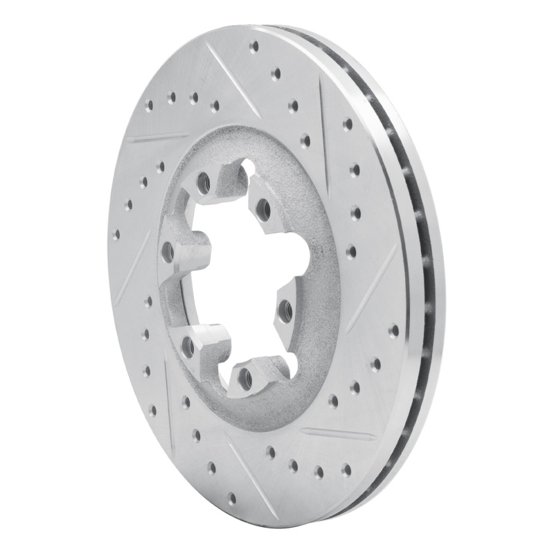 Chevrolet Colorado Brake Rotor (1) - Front Right - R1 Concepts - Drilled & Slotted - Silver - `04-`08